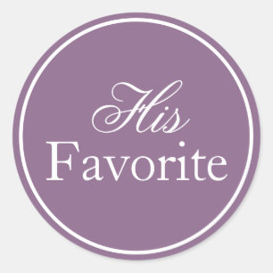 Zijn favoriete Sticker Lila lavender Paars