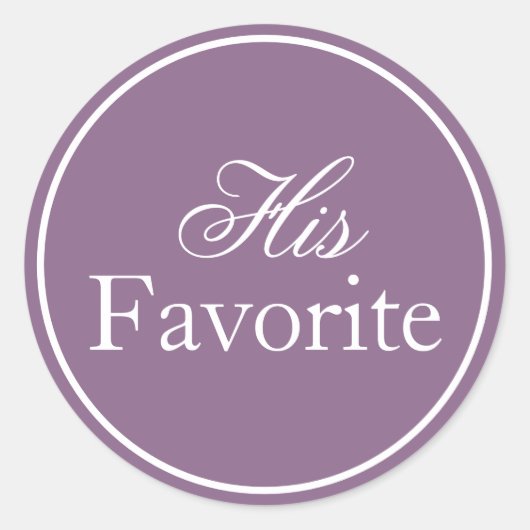 Zijn favoriete Sticker Lila lavender Paars (Voorkant)