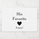 Zijn favoriete trouwgunst likeurfles etiket (Enkel label)