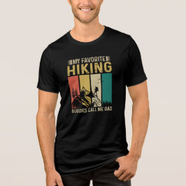 Zijn Favoriete Wandelmaatjes Retro Zonsondergang Tri-Blend Shirt