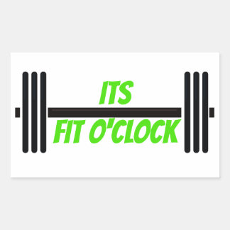 Zijn Fit O'clock Bodybuilding Barbell Rechthoekige Sticker