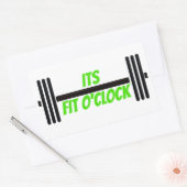 Zijn Fit O'clock Bodybuilding Barbell Rechthoekige Sticker (Envelop)