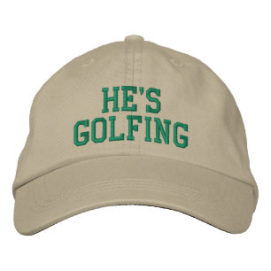Zijn Geborduurde Golfhoed Pet