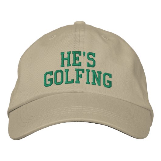 Zijn Geborduurde Golfhoed Pet (Voorkant)