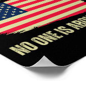 Zijn geen koningen in Amerika Amerikaanse vlag Tru Poster (Hoek)