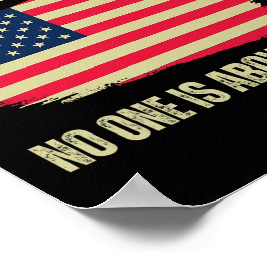 Zijn geen koningen in Amerika Amerikaanse vlag Tru Poster (Hoek)