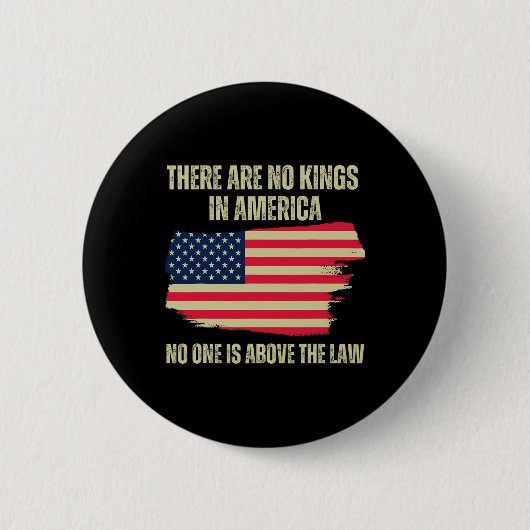 Zijn geen koningen in Amerika Amerikaanse vlag Tru Ronde Button 5,7 Cm (Voorkant)