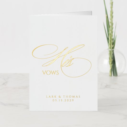 Zijn geloften folie wenskaart (Voorkant)