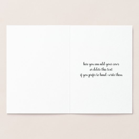 Zijn geloften - gouden folie kaart (Binnen)