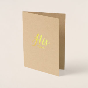 Zijn geloften - gouden folie kaart op kraft cardst