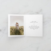 Zijn geloften | Moderne minimalistische fotobruide Kaart (Binnen)