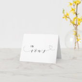 Zijn Geloften Trouwdag Kaart Hart (Gele Bloem)