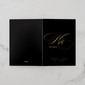 Zijn geloften zwart ontwerp folie wenskaart (Buiten Laag)