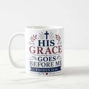 Zijn genade gaat voor mij uit Christelijk geloof Q Koffiemok