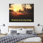 Zijn genade is elke ochtend nieuw canvas afdruk (Insitu (Slaapkamer))