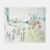 Zijn genade is elke ochtend nieuw fleece deken (Voorkant (Horizontaal))