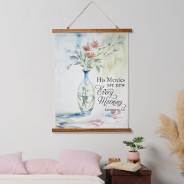 Zijn genade is elke ochtend nieuw hangend wandkleed