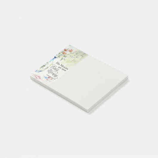 Zijn genade is elke ochtend nieuw post-it® notes (Schuin)