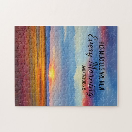 Zijn genade is elke ochtend nieuw puzzel legpuzzel (Horizontaal)