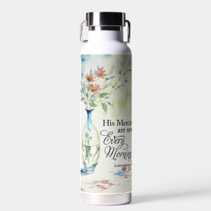 Zijn genade is elke ochtend nieuw waterfles