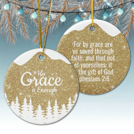Zijn genade is genoeg Goddelijke passage ⛪️ 🎄 Keramisch Ornament