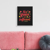 Zijn genade is Toereikend Canvas Afdruk (Insitu (Woonkamer))