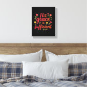 Zijn genade is Toereikend Canvas Afdruk (Insitu (Slaapkamer))