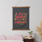 Zijn genade is Toereikend Hangend Wandkleed (Slaapkamer)