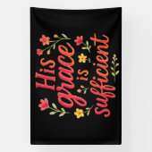 Zijn genade is Toereikend Spandoek (Verticaal)