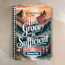 Zijn genade is voldoende Christelijke vrouwen dagb Notitieboek