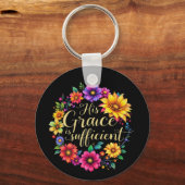 Zijn genade is voldoende inspirerend Bijbelvers Sleutelhanger (Voorkant)