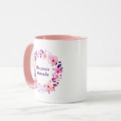 Zijn genade overvloedig Christelijke Waterverf blo Mok (Voorkant links)