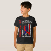 Zijn gevecht CHD Awareness Great Nephew USA Flag C T-shirt (Voorkant volledig)