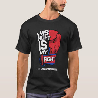 Zijn gevecht is mijn fichoplastische linkerhartkam t-shirt