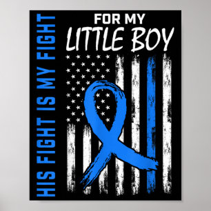 Zijn gevecht is mijn Fight Diabetes Awareness Shir Poster
