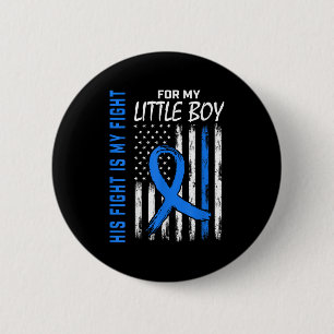 Zijn gevecht is mijn Fight Diabetes Awareness Shir Ronde Button 5,7 Cm