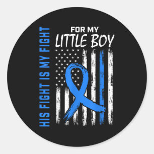 Zijn gevecht is mijn Fight Diabetes Awareness Shir Ronde Sticker