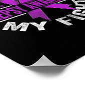 Zijn gevecht is mijn 'Fight Epilepsy'-bewustzijn Poster (Hoek)