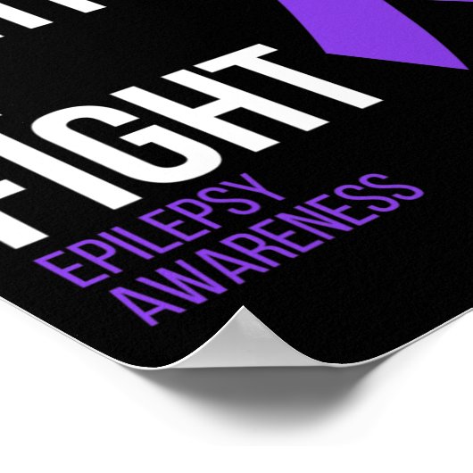 Zijn gevecht is mijn gevecht epilepsie bewustwordi poster (Hoek)