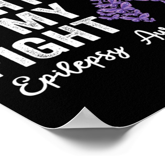 Zijn gevecht is mijn gevecht Epilepsie krijger epi Poster (Hoek)