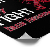 Zijn gevecht is mijn gevecht hersenaneurysma bewus poster (Hoek)