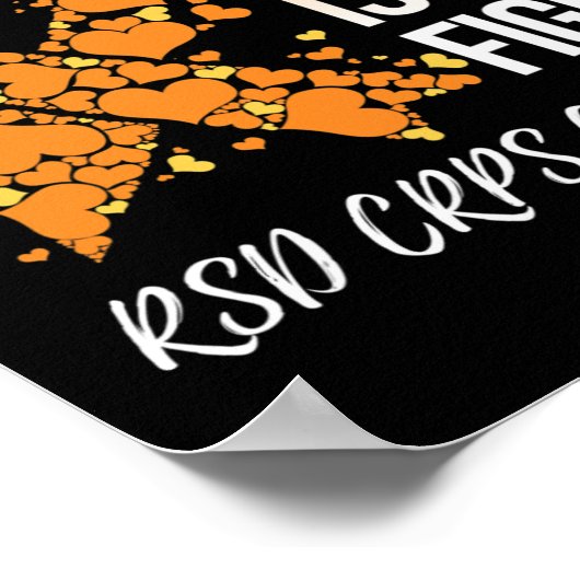 Zijn gevecht is mijn gevecht RSD CRPS Awareness 1 Poster (Hoek)