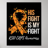 Zijn gevecht is mijn gevecht RSD CRPS Awareness 1 Poster (Voorkant)