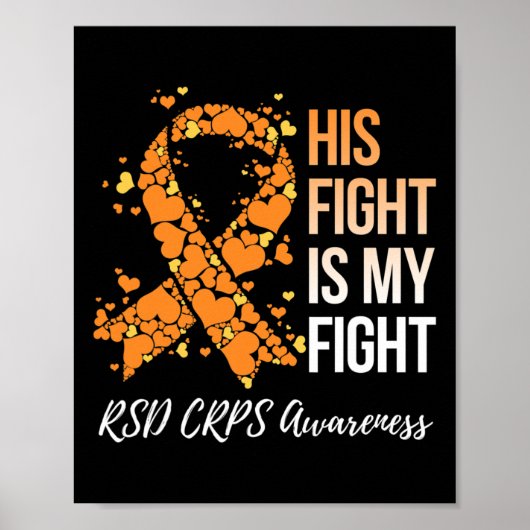 Zijn gevecht is mijn gevecht RSD CRPS Awareness 1 Poster (Voorkant)