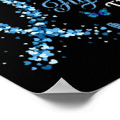 Zijn gevecht is mijn gevecht T1D Mom Diabetes Awar Poster (Hoek)