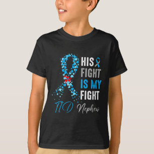 Zijn gevecht is mijn gevecht T1D neef diabetes Awa T-shirt