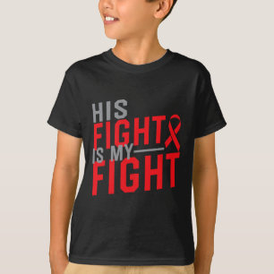 Zijn gevecht is mijn gevecht tegen bloedkanker bew t-shirt