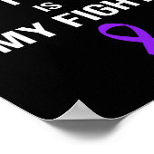 Zijn gevecht is mijn gevecht tegen epilepsie bewus poster (Hoek)