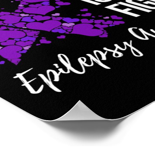 Zijn gevecht is mijn strijd tegen epilepsie bewust poster (Hoek)