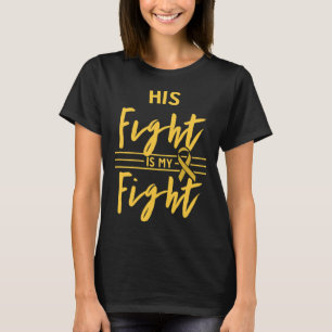 Zijn gevecht is mijn strijd tegen kanker bij kinde t-shirt